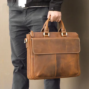 Висококачествен Луксозен модерен ретро портфейл, за мъже, на Официална бизнес чанта за лаптоп, чанти 2024, чанти за дропшиппинга