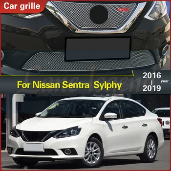Висококачествена Модификация От Неръждаема Стомана, а Предната Решетка на Колата, Състезателни Решетки, Тампон за Nissan Sentra / Sylphy 2016-2019