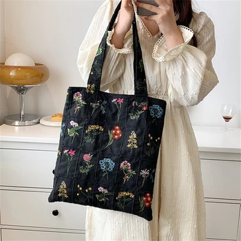 Висококачествени дамски чанти, модни дамски чанти-тоут с бродерия, ежедневни дамски чанта за ръце, дизайнерски реколта чанта на рамото за момичета