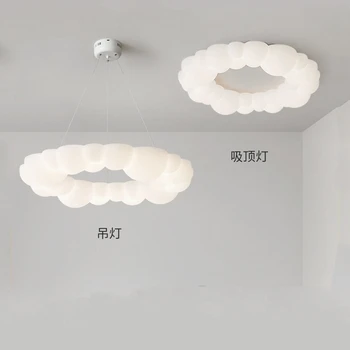 Висящи лампи Nordic Creative Cloud Shades, модерна таванна полилей, обзавеждане за хол, детски стаи, led тавана лампа