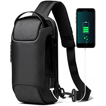 Водоустойчив USB-оксфорд чанта през рамо, анти-кражба на чанта-прашка, нагрудная чанта, раница, водоустойчива чанта през рамо, USB порт за зареждане