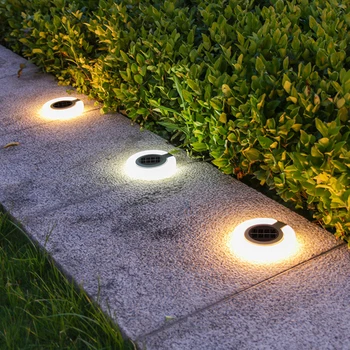Водоустойчив през цялата лампиона в слънчева батерия, модерен градински декоративни светлини за дворове, косене на трева