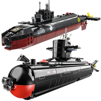 Военен кораб от Втората Световна война армейските строителни блокове на военноморска стратегическа атомна подводница Модел Оръжие на Кораба играчка за момчета, подарък 515шт