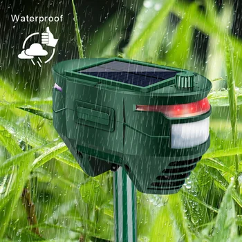Външен водоустойчив устройство за зареждане на животни в слънчеви батерии, ултразвук за инфрачервено наблюдение, led светкавица, ултразвукови високоговорители 4 предаване