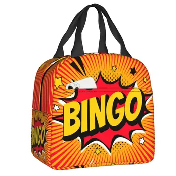 Гореща игра на Бинго Изолиран обяд-бокс за жени Замяна топло термосумка за обяд Къмпинг Пътуване контейнер за храна за пикник Чанта