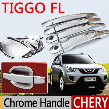 Гореща Разпродажба За Chery Tiggo FL Аксесоари Хромирана рамка, която Дръжка 2011 2012 2013 2014 2015 автомобил Сеат Етикети За Полагане на Автомобили