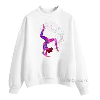 Дамски hoody Rainbow gymnast splatter, зимни hoody kawii, дамски художествена козметична облекло, спортно облекло, лгбт-топ