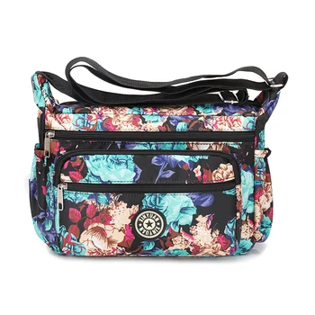 Дамски ежедневни чанта с правоъгълна форма, модерна чанта-месинджър, лек найлон водоустойчива чанта през рамо с цип