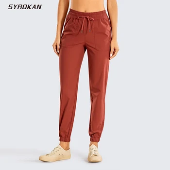 Дамски леки ежедневни джоггеры SYROKAN, спортни панталони за почивка с завязками еластичен колан с джобове