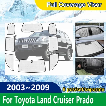 Делото Слънчеви Очила За Toyota Land Cruiser J120 Prado LC120 FJ120 2003 ~ 2009 Слънчеви Автомобилни Слънчеви Стъкла Аксесоари За Прозорец Козирки