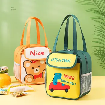 Детска мультяшная чанта за обяд с обем 5 литра, изолирано преносима кутия за bento, удебелена водоустойчива чанта за лед от плат Оксфорд, термосумка за пикник
