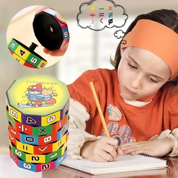 Детски игри Монтесори, математически числа, магически куб, играчка-пъзел, образователна математическа играчката е забавна игра за изчисляване на