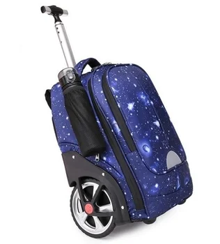 Детски чанти на колела, училище раница-количка, чанта за тийнейджъри, пътен раница с големи колела, чанта за количка