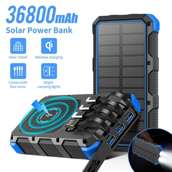 Джобно слънчево зарядно 20000 ма Power Bank Зарядно устройство 2USB led фенерче, съвместим с iPhone, таблета, Android, подходящи за нощуване на открито