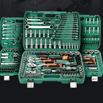 Домакински муфа динамометричен ключ, инструменти за ремонт на авто, пълен комплект за ремонт на бързия многофункционален набор от инструменти за оборудване