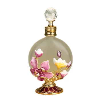 Древен арабски празен флакон за парфюм, ретро еднократна употреба, старинен, кристал, метал, луксозни парфюмни етерични масла, подарък за жени, подарък, за партита