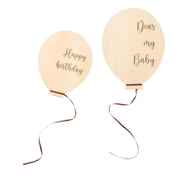 Дървена веховый балон, украса за парти по случай рожден ден, подарък за рожден ден, пощенска картичка в 1-12 месеца, детски месечен веховый балон за момичета и момчета