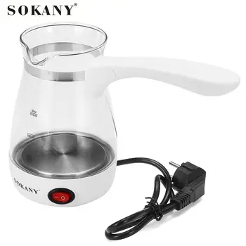 Електрическа машина за кафе SOKANY, домашен електрическа кана за приготвяне на кафе еспресо Мока, топлоустойчива преносими кафе 220 В