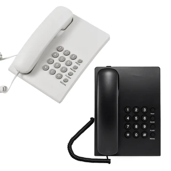 Жични телефонни апарати стационарен телефон с задържане на повторно набиране, възможност за регулиране на тона на звънене