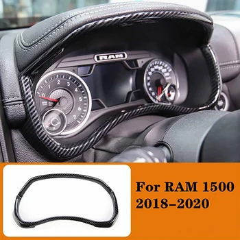 За Dodge RAM1500 2018 2019 2020, пикап, интериорен дизайн, цвят въглеродни влакна, украса на арматурното табло, лента, стикер