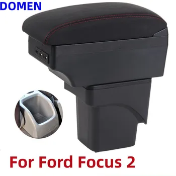 За Ford Focus 2 кутия за подлакътник За Ford Focus 2 mk2 Авто Подлакътник автомобилни аксесоари, Детайли на интериора Модифицирани детайли Кутия за съхранение на USB