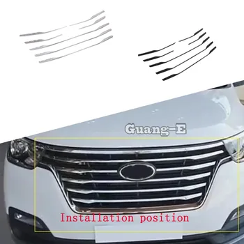 За Hyundai Starex H-1 H1 2018 2019 2020 2021 2022 Защитен Детектор Апликации ABS Хромирана Предна Решетка на Двигателя Радиаторна Решетка