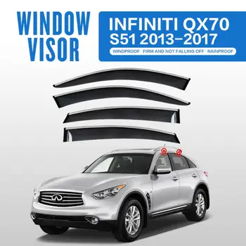 За INFINITI QX70 S51 2013-2017 Пластмасов Прозорец Козирка Вентилационни Завеси за Защита Срещу Слънце И Дъжд За INFINITI QX70 S51 2013-2017