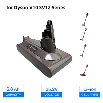 За Дайсън V10 SV12 Взаимозаменяеми Батерия 25,2 В 6800 mah V10 Абсолютен Пухкави Батерия за ръчно Почистване Motorhead Без кабел