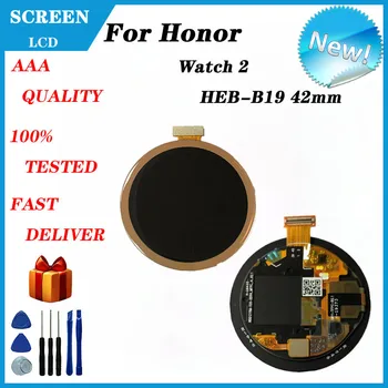 За Честта Magic Watch 2 HEB-B19 42 мм смарт часовник LCD дисплей със сензорен панел дигитайзер за Честта Watch 2 HEB-B19 42 мм AMOLED дисплей