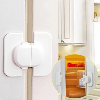 Заключване за сигурност на хладилника Практичен врата на шкаф Чекмеджета хладилник тоалетна Безопасен пластмасов замък за детско заключване за сигурност най-Добрият инструмент
