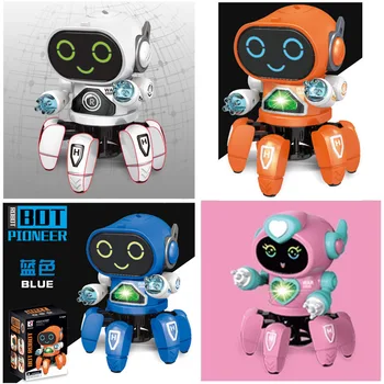 Звук и светлина, риба с шест нокти, танцуващ робот, който пее, светещи играчки за малки момчета и момичета, електрически роботи