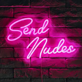 Изпрати неонова реклама Nudes LED Неонова реклама на бар Изпрати неонова реклама Nudes за спалня, декориране на мъжки пещера, студио, пъб, нощен клуб