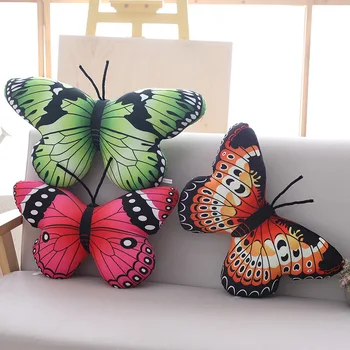 Имитация на възглавници с пеперуда, плюшен играчка, кукла-пеперуда, мека мебел възглавница, плюшена играчка, кукла-животно, украса на стаята за момичета, подарък за рожден ден