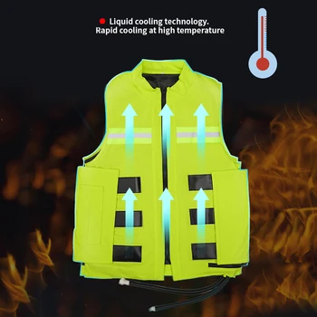 Истинска облекло за кондициониране на въздуха Лятна яке с компресор Мотоциклетът облекло за кондициониране на въздуха жилетка с водно охлаждане за гореща работа