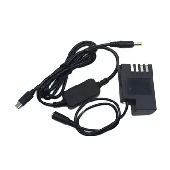 Кабел USB Type C DCC12 Конектор за постоянен ток с пълно Декодиране на BLF19 Фиктивен Батерия за фотоапарат Panasonic DMC-GH5s GH5 DMC-GH4 GH3 DMC-GH9