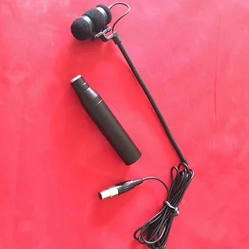 Кабелен инструментален микрофон MU100 с адаптер фантомного хранене XLR3/XLR4 48 за китара или подбора на глас