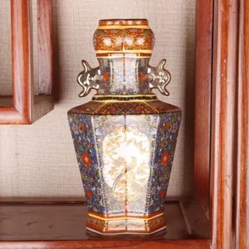 Керамична ваза 28 см, една антична колекция, украса на хола, емайл, порцелан, украса за дома, подарък за нов дом
