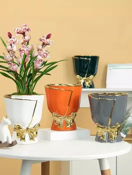 Керамични вази в скандинавски нов стил, съдове за бонсай, декорация на дома, творческа личност, големи саксии за лалета