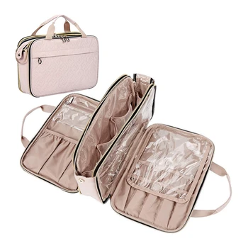 Козметични чанти за жени пътни водоустойчиви ламинирани организаторите за тоалетни принадлежности пълен размер Четка косметичка