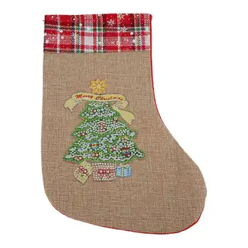 Коледни чорапи, бельо фланелевый материал, подходящ по цвят до коледа чулкам, играчка за украса на коледната елха, за да