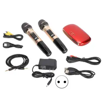 Комплект безжичен микрофон с дръжки 100-240 В комплект с безжичен микрофон с коаксиальным вход, професионален за телевизия