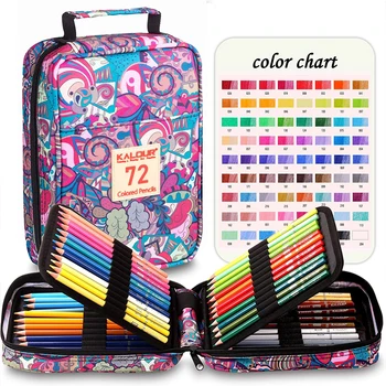 Комплект моливи KALOUR 72 цвят, крака, ученически пособия, професионална писалка за рисуване с маслени бои, начинаещи художници, канцеларски материали за учениците