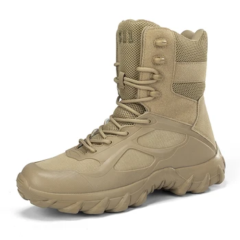 Комплект обувки за Мъже, Военни Тактически Мъжки Обувки 2023, Благородна Работа Защитни Обувки, Лека Градинска Бойна Мотоциклетът Мъжки Обувки