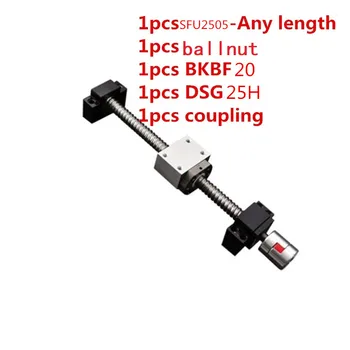 Комплект химикалка винтове с ЦПУ: 25 мм свд SFU2505 с обработен края на + Химикалка гайка RM2505 + Бележка разчита BK20 BF20 + прикачване 17x14 мм