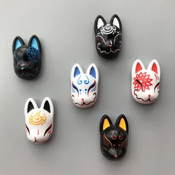 Красива маска на лисица, магнити за хладилник, статуетка Нэцкэ храма Инагава, украса за събиране на играчки Гашапон