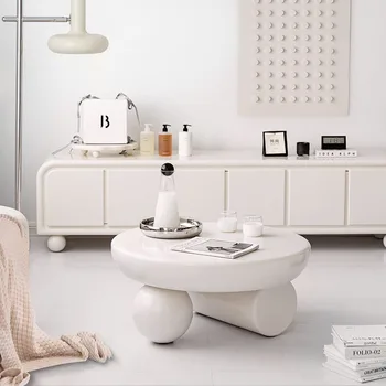 Кръгли реколта на холни маси Дизайнерски спални с Минималистичен дизайн масички Луксозен модерен маса за хола, Мебели за дома