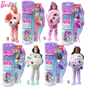 Кукла Барби Cutie Разкриват серия Fantasy с плюшен костюм любимци, аксесоари за домашни любимци, играчки за момичета, играчки за промяна на цвета, подарък за рожден ден