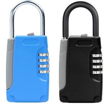 Кутия на пъзела за съхранение на ключове, органайзер, 4-цифрен комбинационный парола, защита с парола, сейф за ключове без ключ