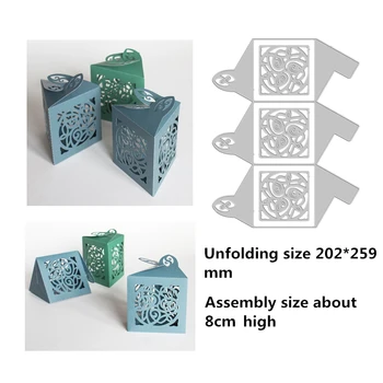 Кухи Модел Конусни Кутия Мини 3D Кутия с Метални Режещи Печати за Нов 2022 Scrapbooking Производство на Хартия Рамка Карта Аксесоари за Бродерия