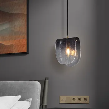 Лесен луксозен стъклен окачен лампа в скандинавски стил, творческа семейно украса, окачена лампа, дизайнерско прикроватное устройство за трапезария, спални